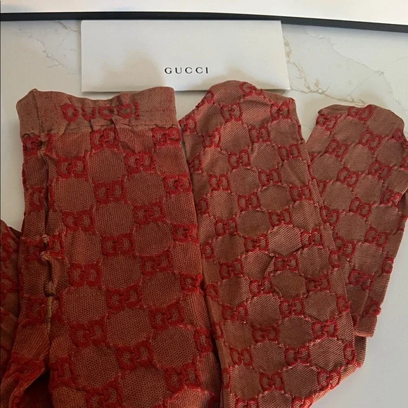 Gucci Red and nude woman’s tights - Picture 4 of 7